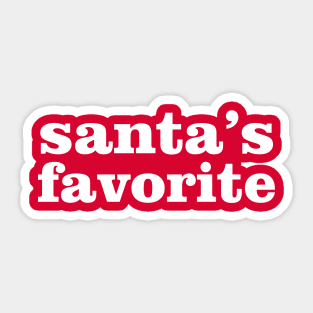 Santa's Favorite Sticker